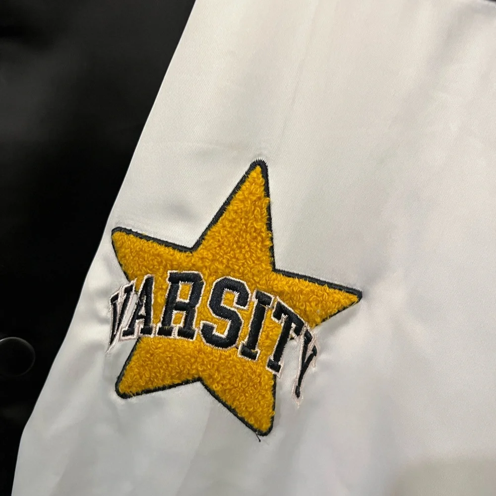 PacSun‎ Varsity Jacket Black White Letterman Style M/L